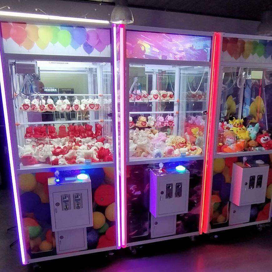 Color LED neon flex outlining arcade claw machines